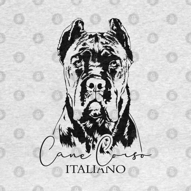 Cane Corso Italiano dog portrait dog mom by wilsigns